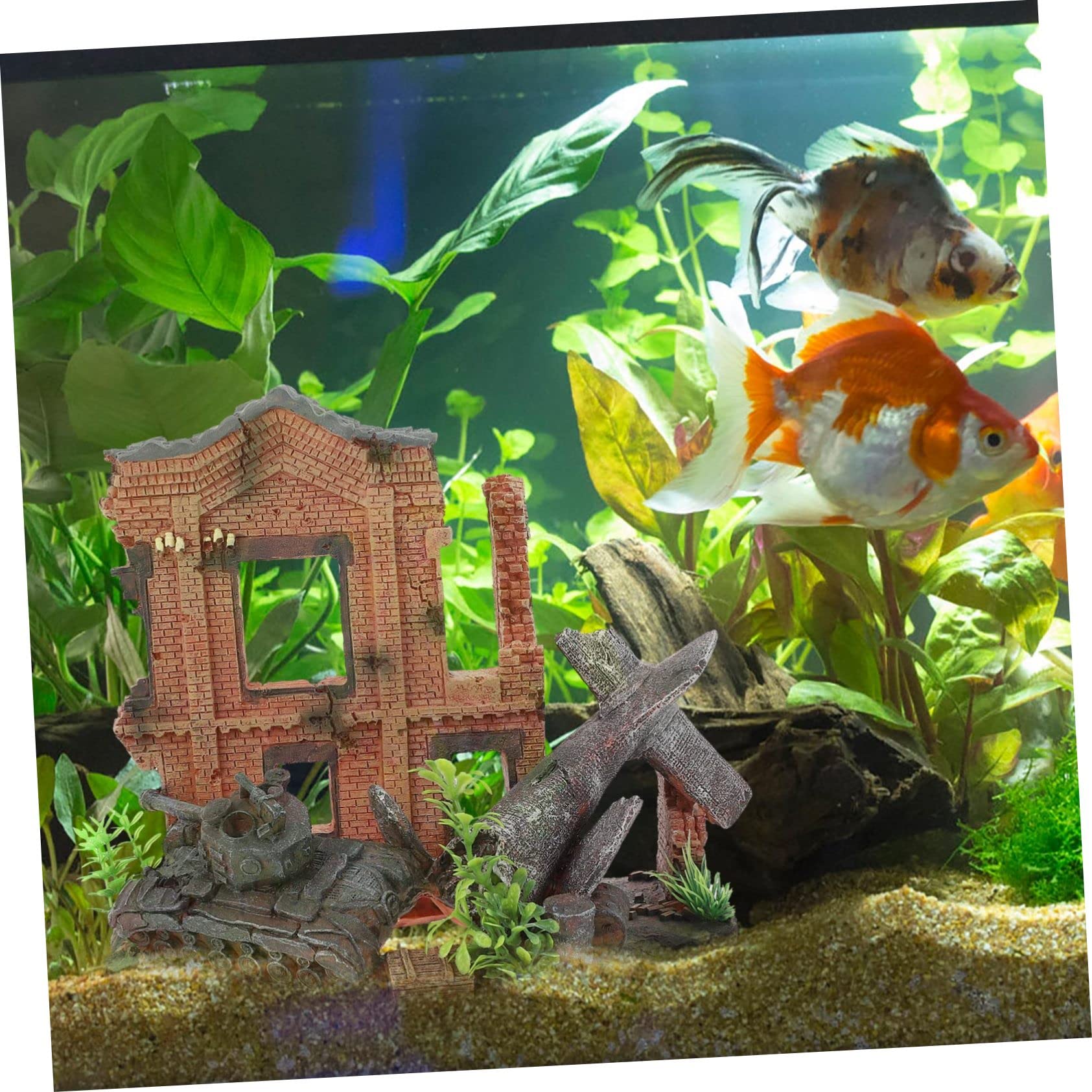 Toddmomy 1pièce Décoration Aquarium Résine Ornement pour Poisson Accessoire De Paysagisme pour Aquarium Décor Naturel Et Vivant pour Amateurs De Poissons