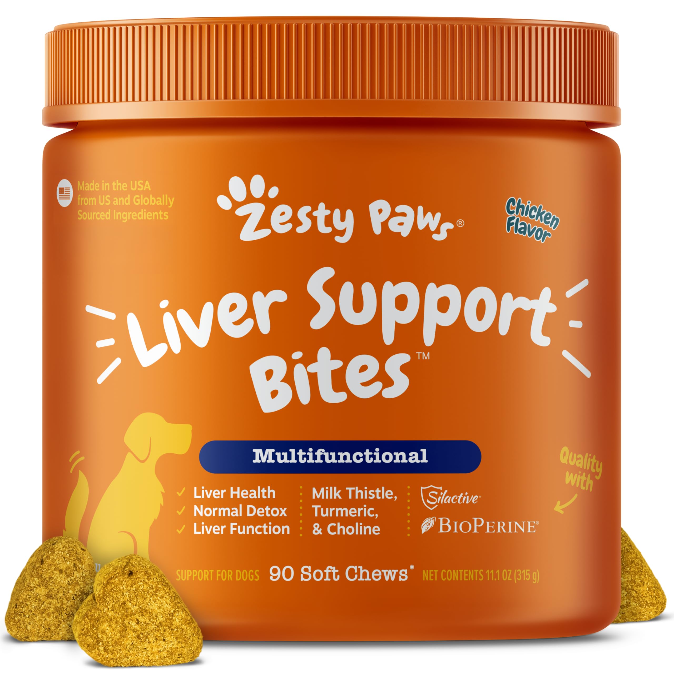 Zesty Paws Liver Support Supplement for Dogs