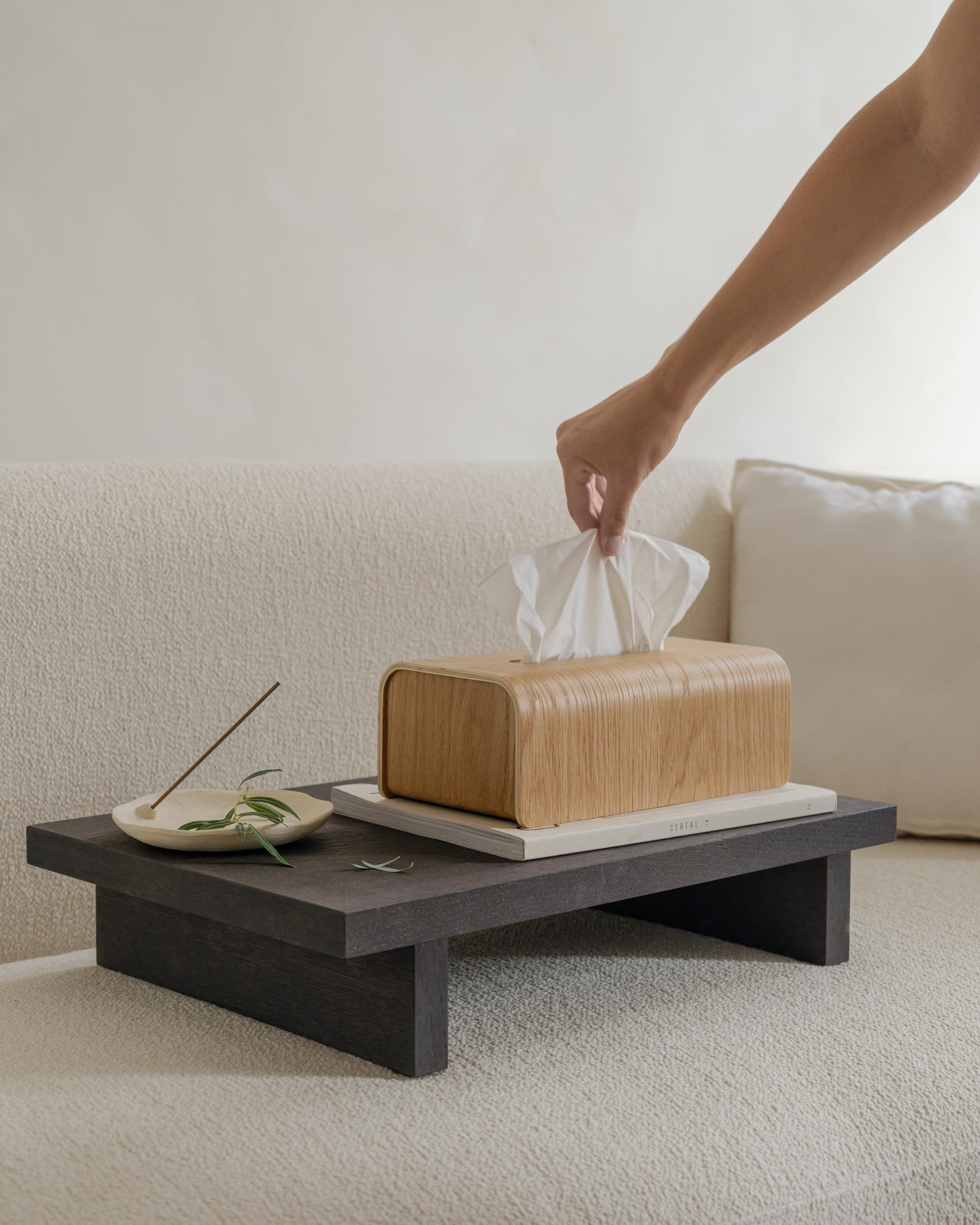 Kazai. Boîte à mouchoirs 'Toke' | Placage en Bois véritable certifié FSC | Distributeur Durable au Design scandinave | Chêne