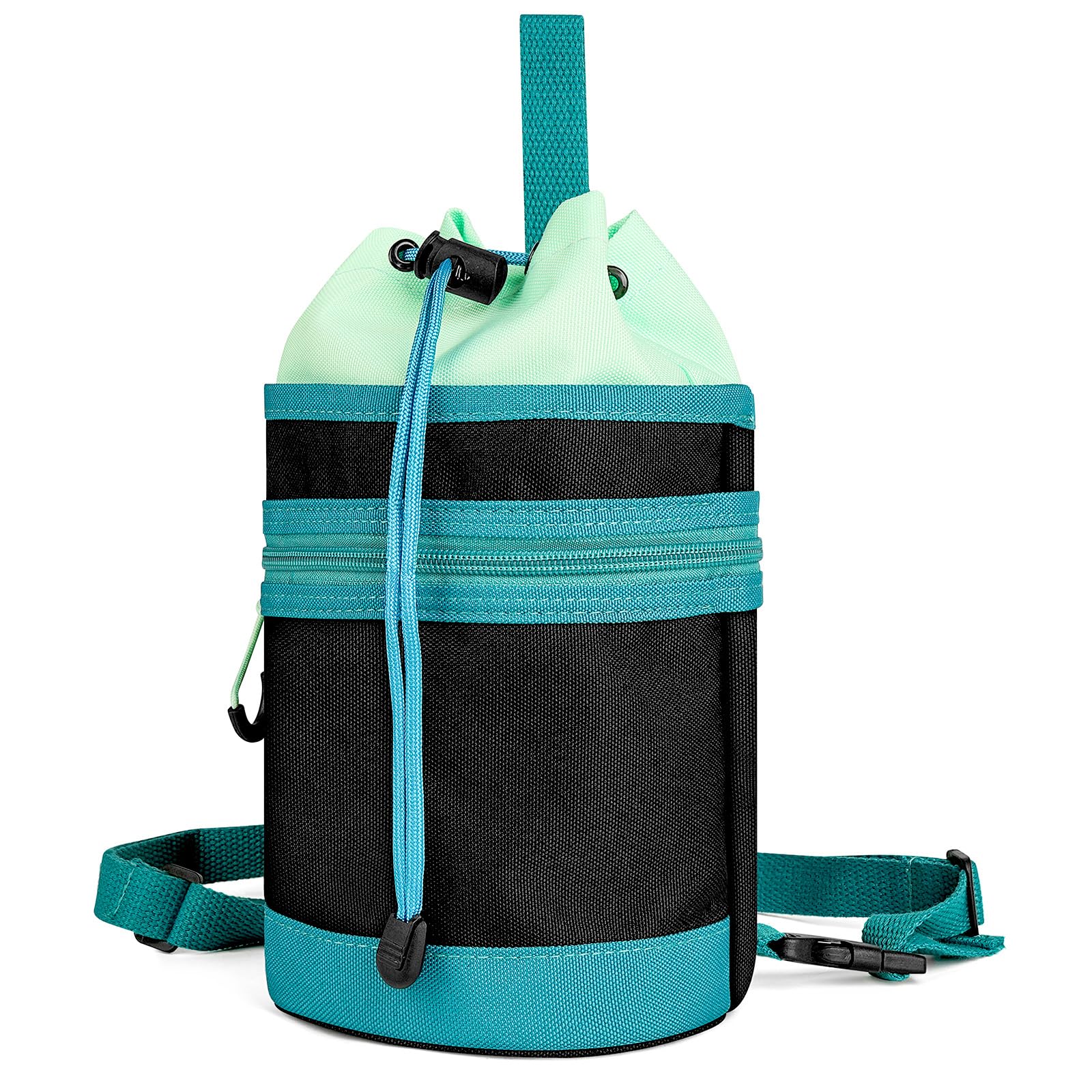 Sac bouteille d'eau 64 oz en toile robuste et finitions soignées noir bleu - 7
