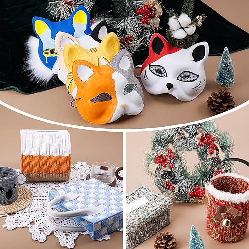 Miniatura 5 de Caydo 4 piezas de 7 hojas de lona de plástico de 10.5 x 13.5 pulgadas, malla de plástico para bordado, hilo acrílico, proyectos de ganchillo de