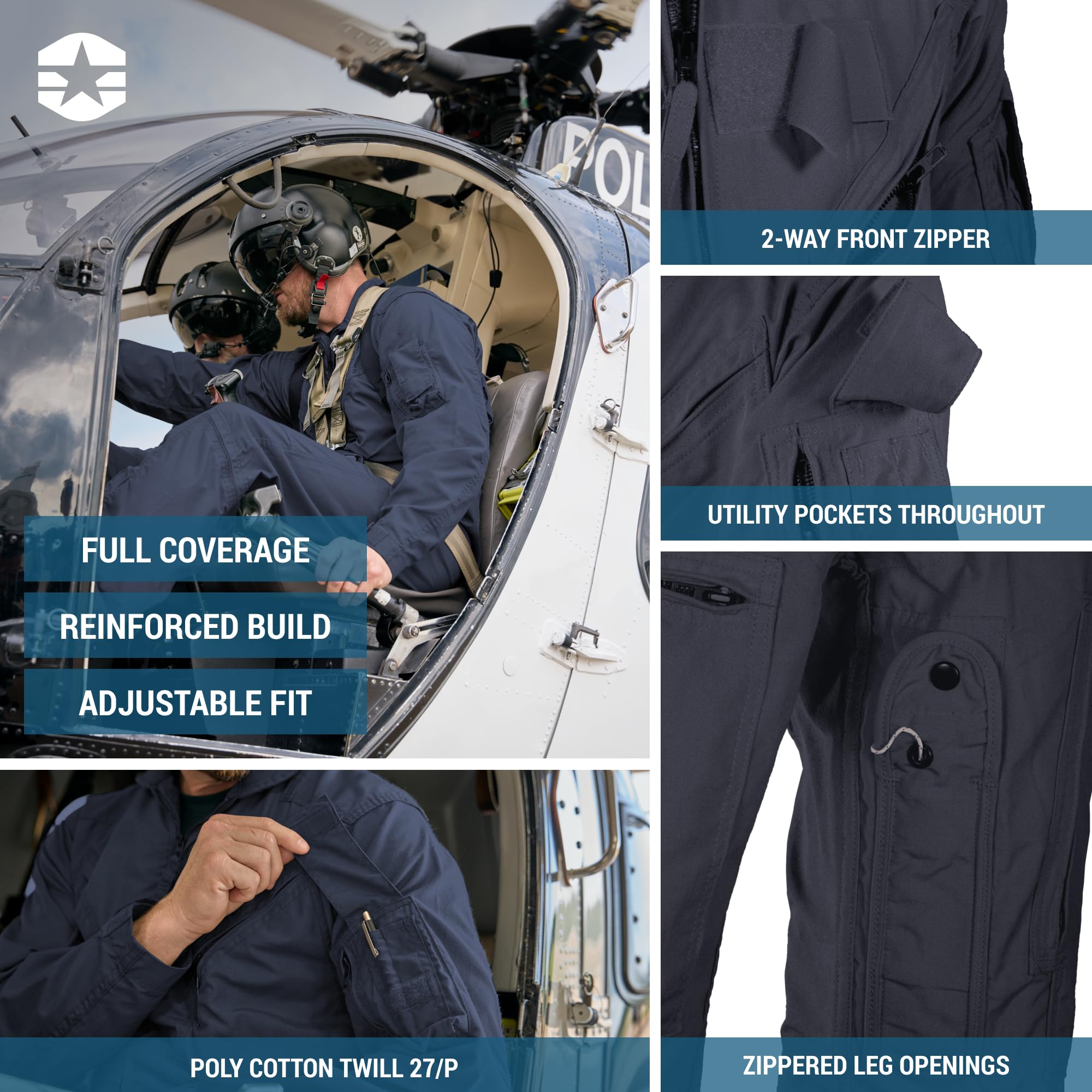 Propper Kombinezon Mężczyźni Propper® Poly Cotton Twill 27/P Flyers Coverall
