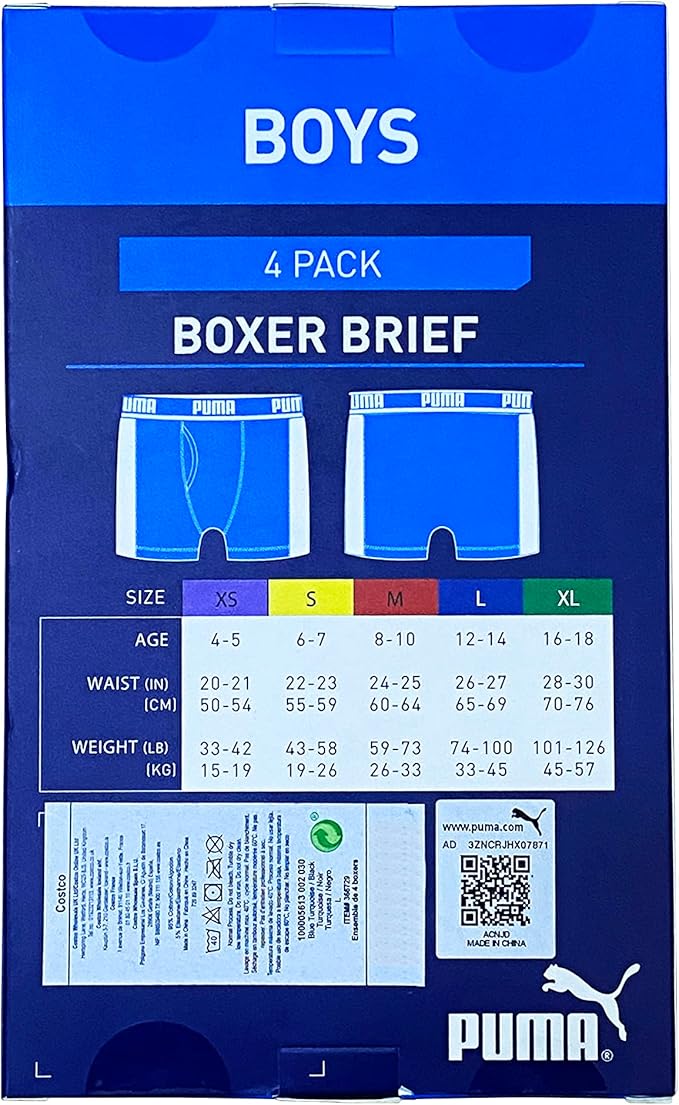 Puma Boys Underwear Cotton Boxer Briefs 4-Pack (XS, Multi Pack): Buy Online  at Best Price in UAE - Amazon.ae