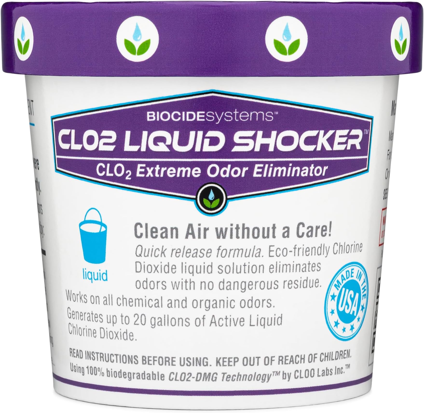 Biocide Systems Liquid Shocker Strong Odor Eliminator, Eco-Friendly Chlorine ...