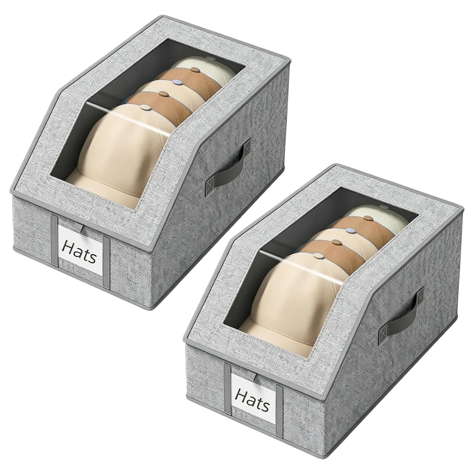 MFSKJELF 2PCS Stackable Hat Storage, Holds Up to 24 Caps