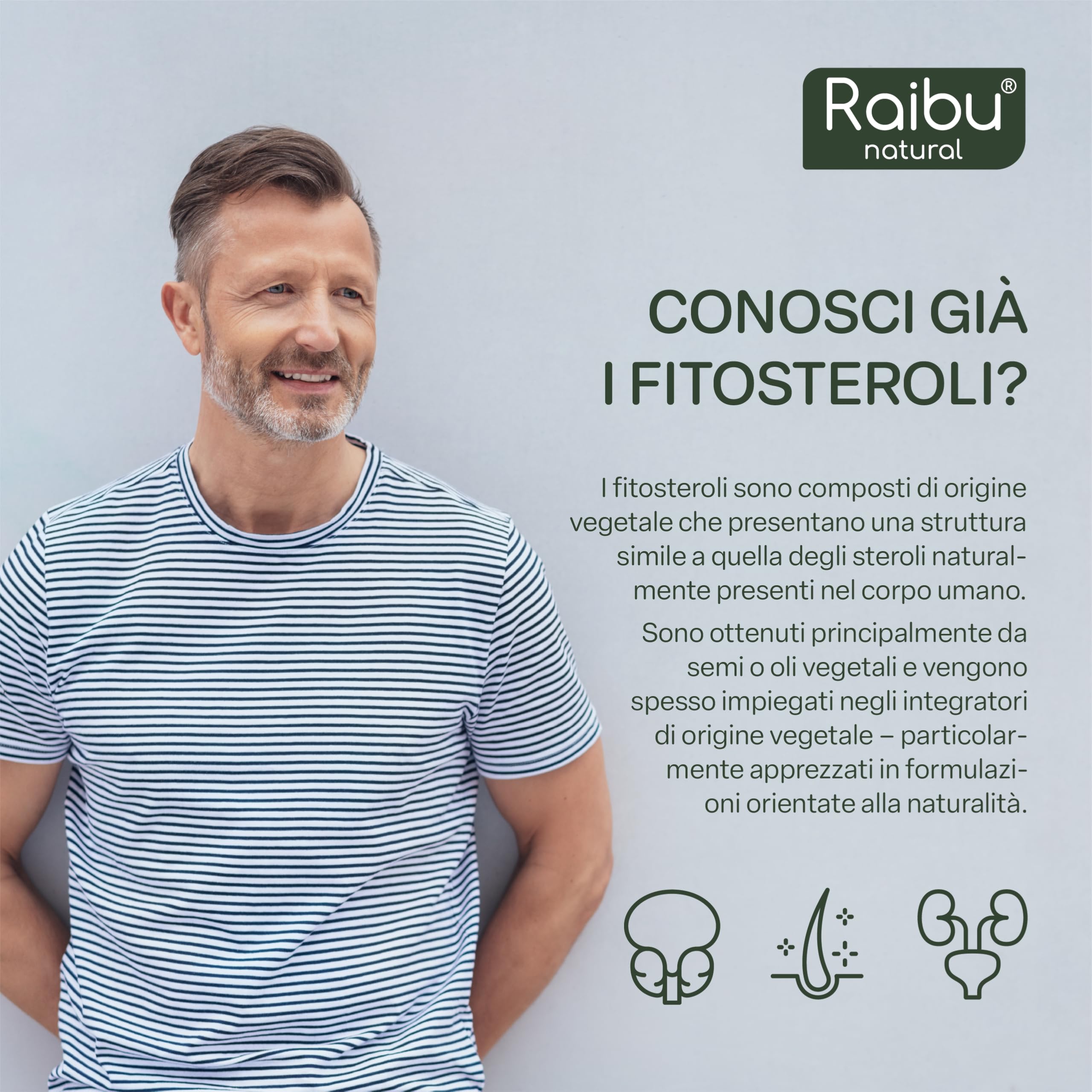 Serenoa Repens - 1100 mg Integratore per la Prostata Uomo, Estratto 20:1 di Saw Palmetto (Serenoa Repens) con Semi di Zucca - 120 Capsule Vegane, Senza Additivi - Raibu
