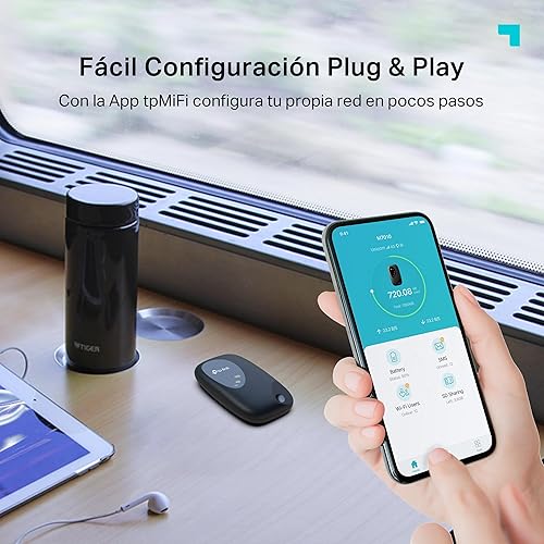 TP-Link [Nuovo] M7000 Saponetta WiFi 4G LTE Cat4 150Mbps, WiFi N300Mbps, Router WiFi con SIM, WiFi Portatile, Batteria Ricaricabile, Configurazione Semplice, Red DOT Design Award, Versione 2023 - 6