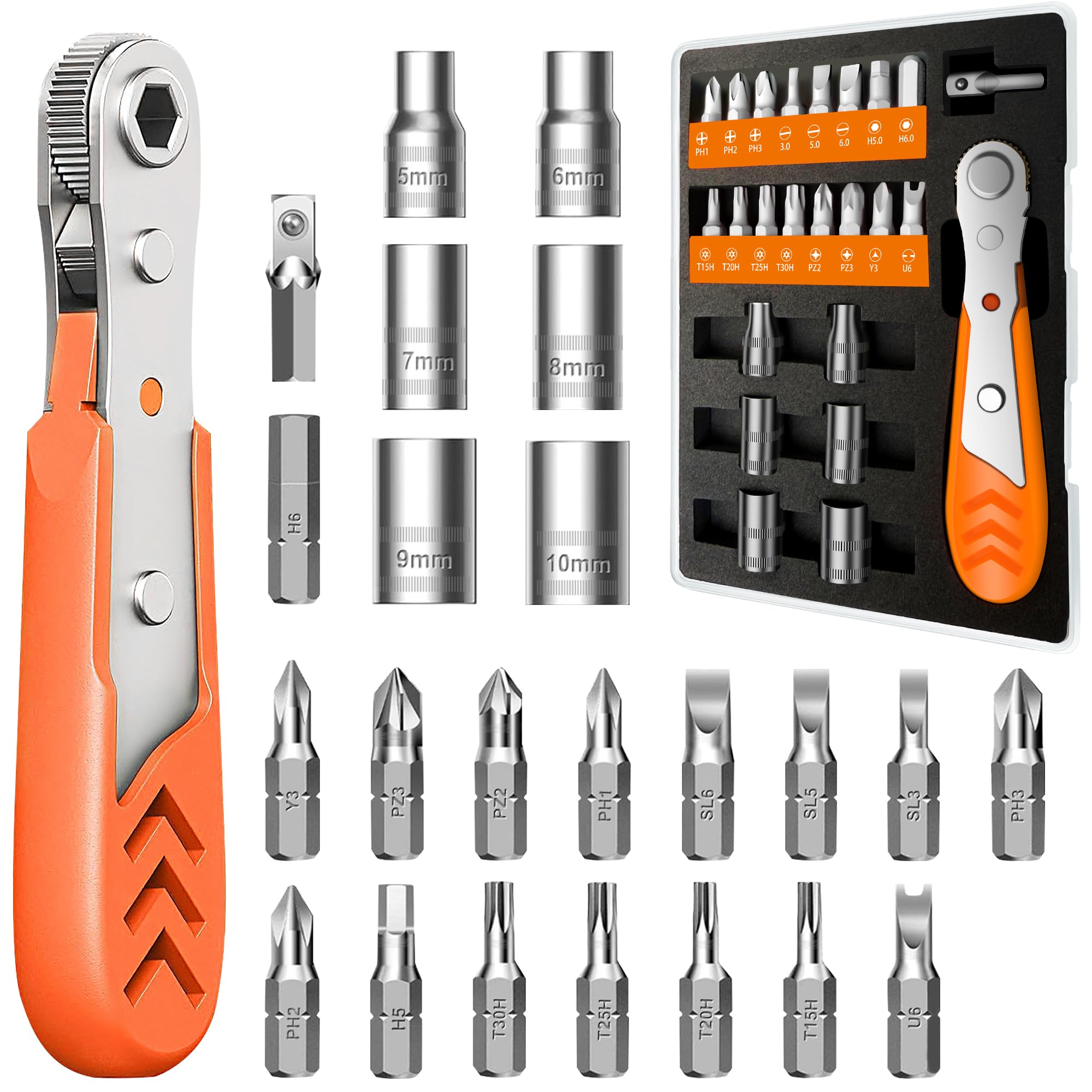 42-in-1 Ratcheting Screwdriver Set - TUOLEWE -8 42-in-1 Ratcheting Screwdriver Set - TUOLEWE -8