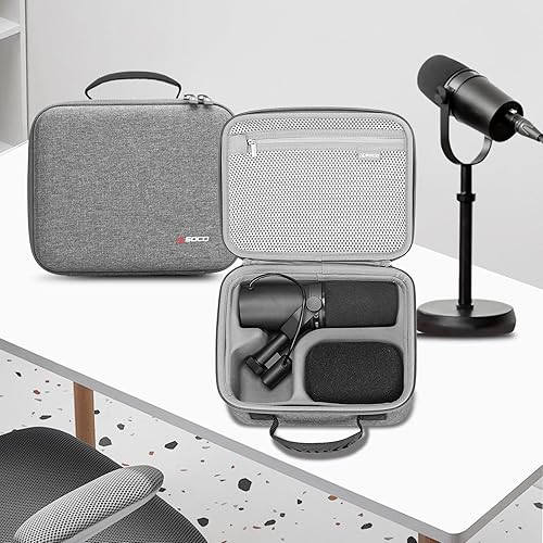 Miniatura 8 de RLSOCO Funda para micrófono Shure SM7B Vocal Dynamic MicrophoneShure MV7 USB Podcast Micrófono (gris)