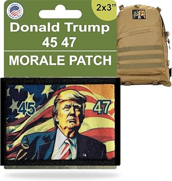 President Trump 45 47 Inauguration Morale Patch - 47th President Trump Gear for Your Tactical Gear, Plate Carrier, Hat or Army Backpack