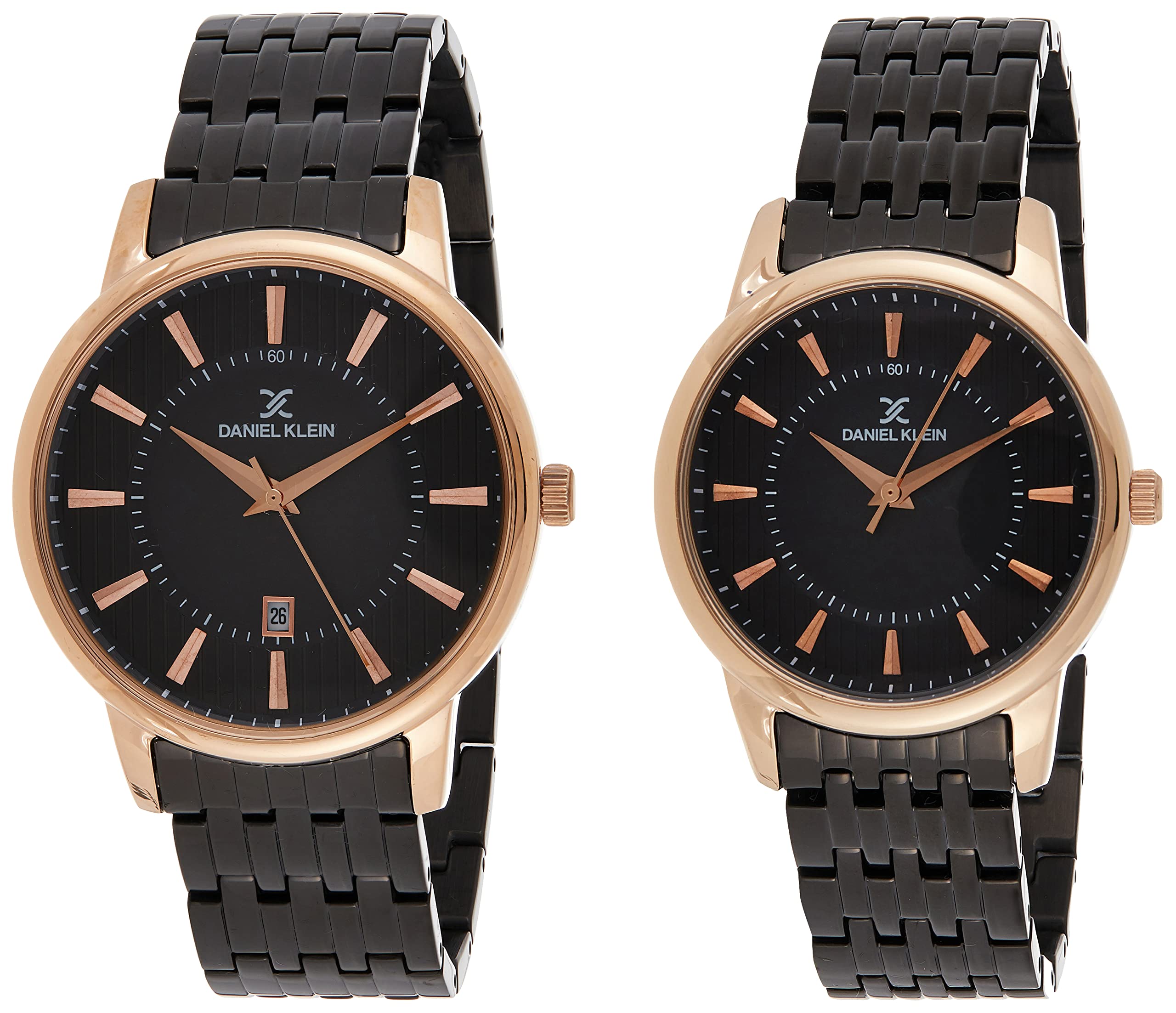 Unisex-Adult Quartz Watch, Analog Display And Stainless Steel Strap DK12240-6