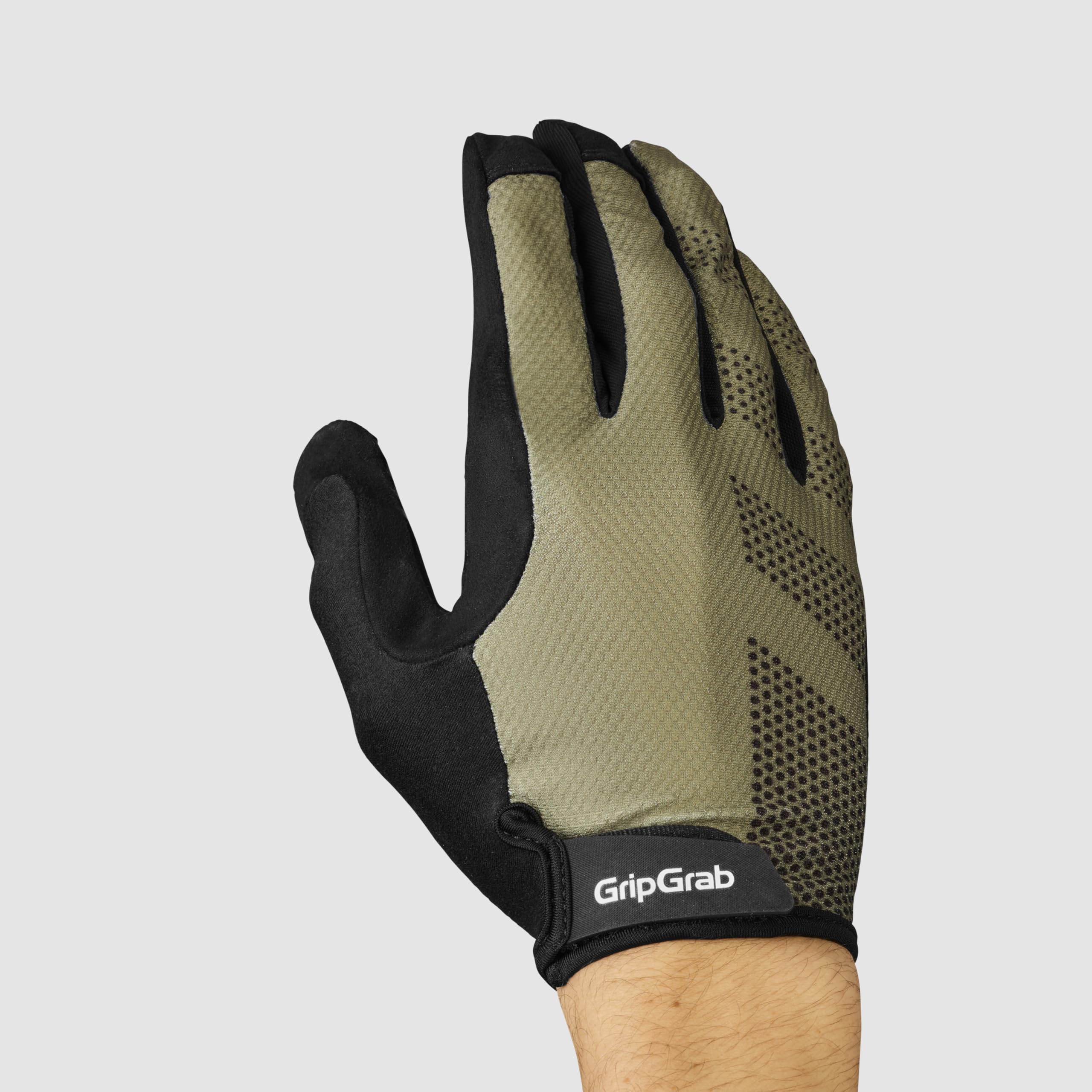 GripGrab Guantes de Ciclismo Ride Lite Largos Verano Acolchado Palma de Gamuza con Agarres de Silicona Antideslizantes Bicicleta MTB Gravel