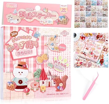 30 Sheets Japanese Sticker Book Cute Stickers Kawaii Sticker Book 800+ Cute Old Showa Style Aesthetic Vintage Animal and Plant Theme for Scrapbooking Journaling Handbook Decoration Pink
