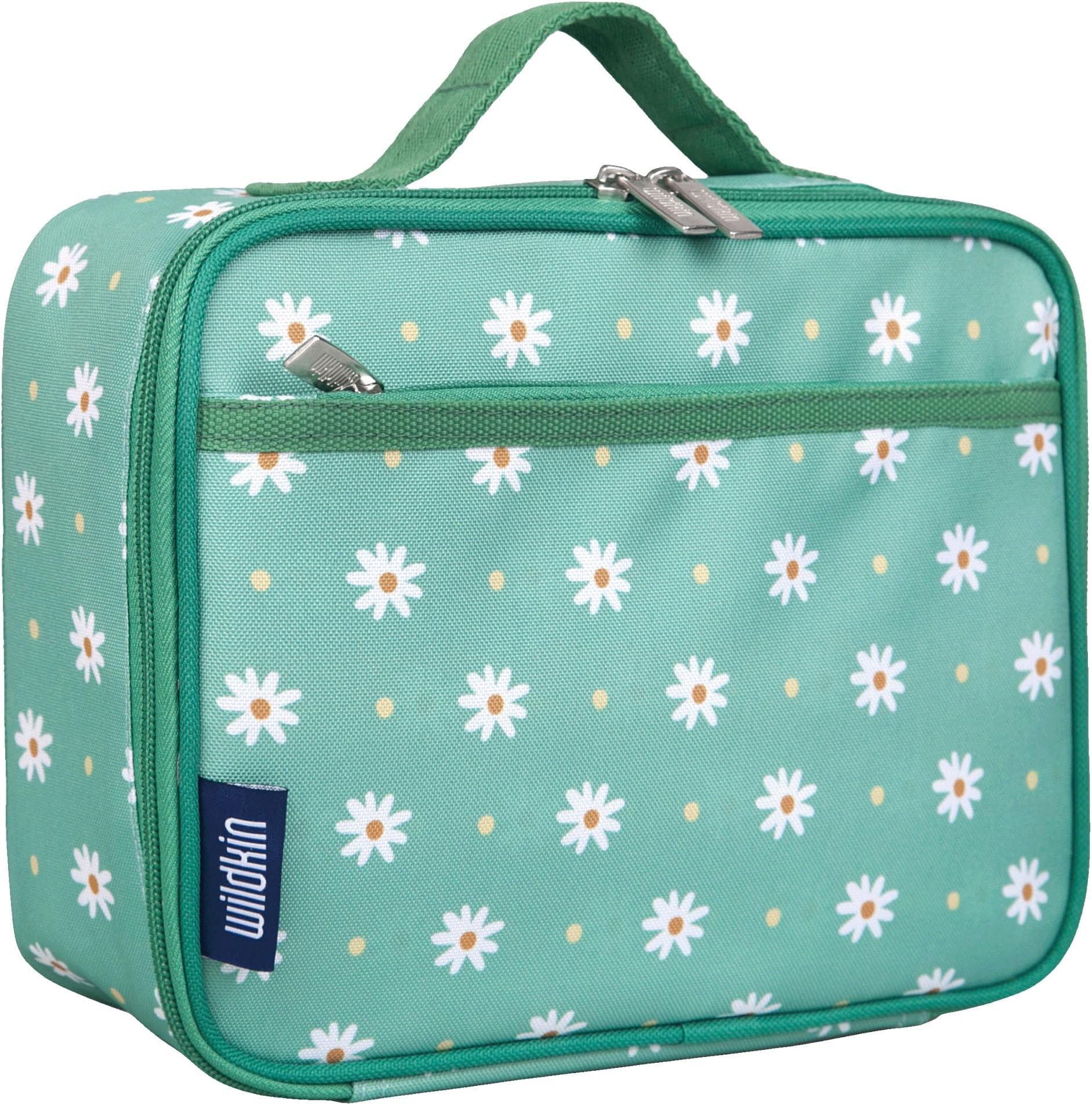 Wildkin Insulated Lunch Box for Kids, Daisy