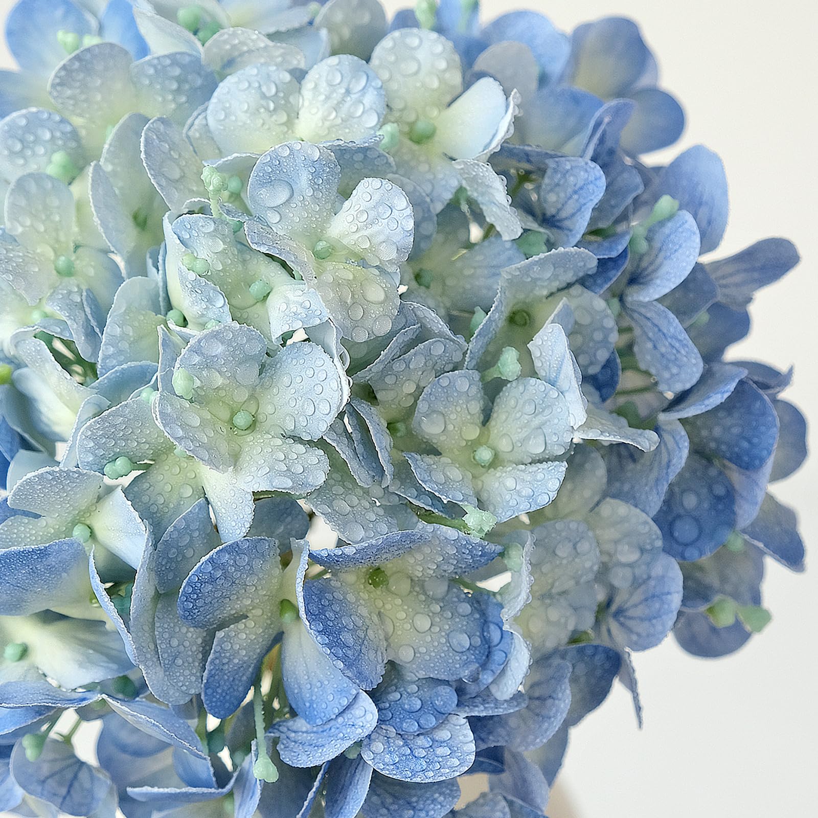 Amazon.com: ZYTUYO 20in 4PCS Faux Blue Hydrangea Artificial
