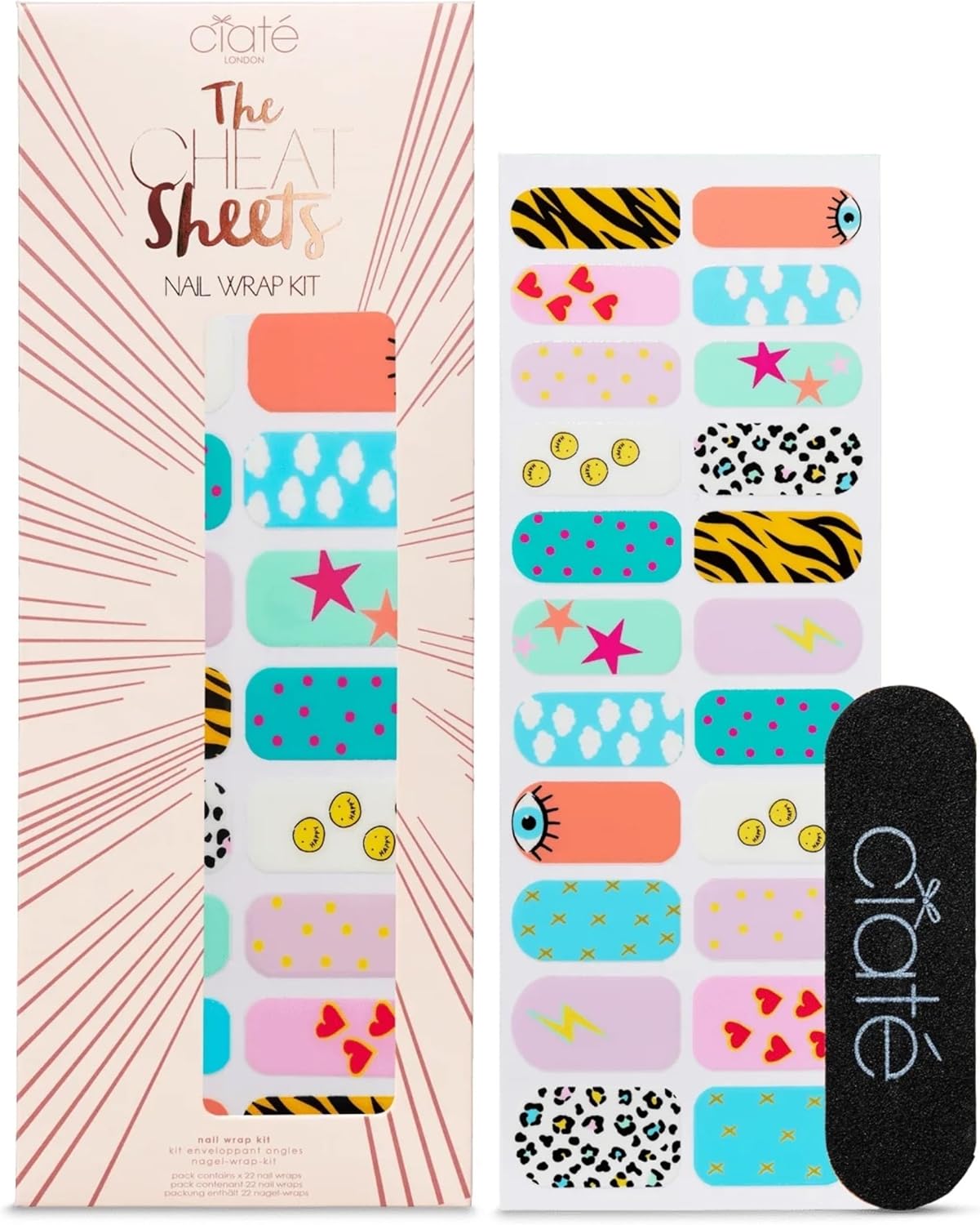Ciaté London Cheat Sheets Nail Wraps in Fun Fair, Nail Art