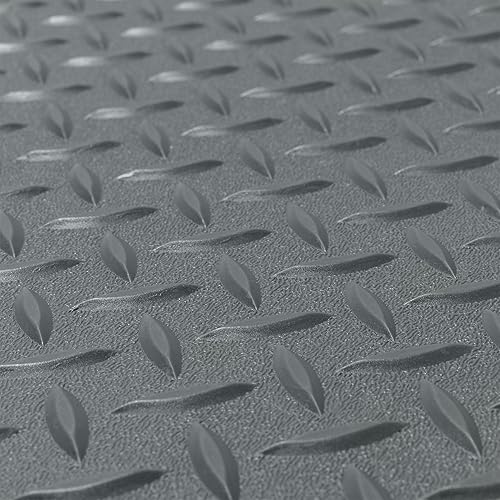 Miniatura 5 de RecPro Suelo de placa de diamante para remolque RV  Gris  8 pies 6 pulgadas de ancho  Suelo de goma (10 pies)