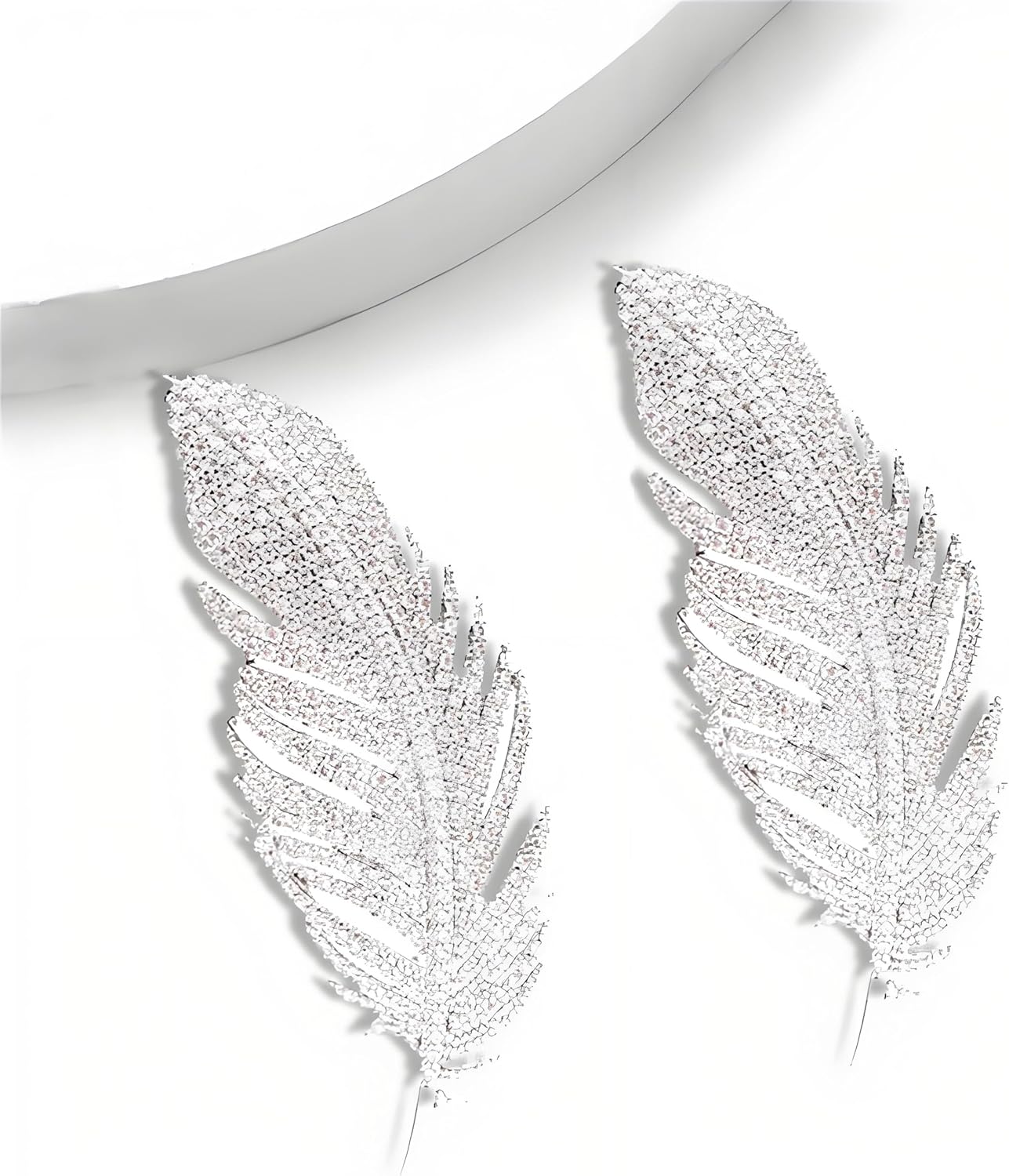 Rhinestone Feather Brooches Pin for Women Fashion Crystal Delicate Leaf Brooch Wedding Birthday Accessories Jewelry - Image 5