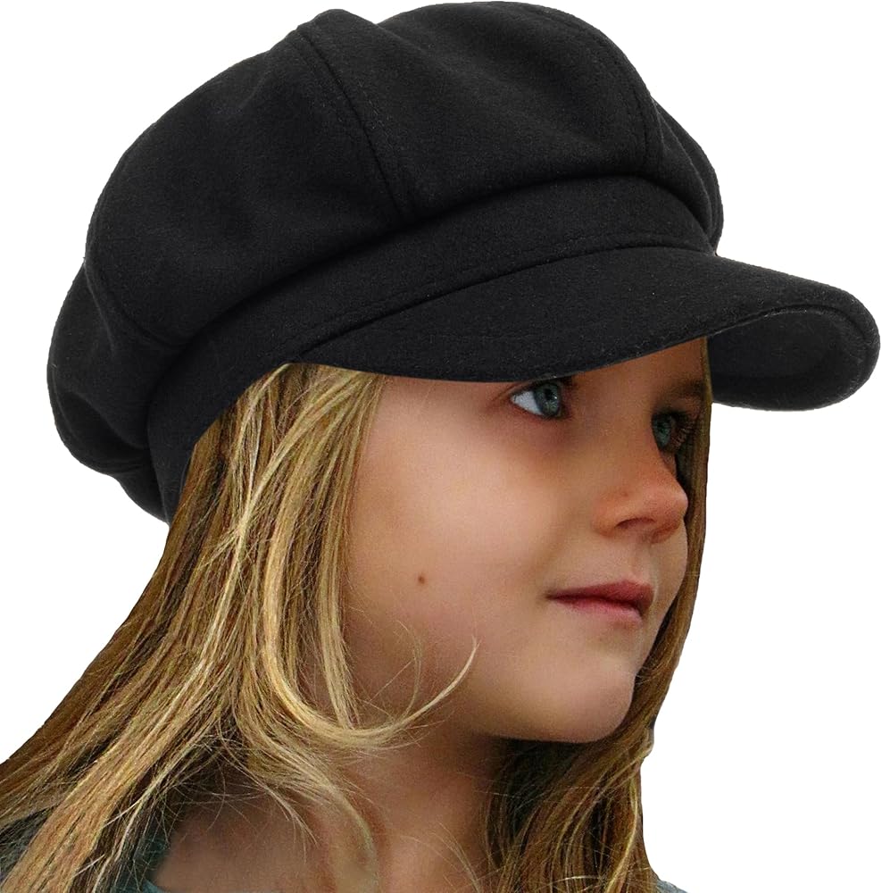 Amazon.com: Kids Boys Girls Youth Newsboy Cap Adjustable Visor