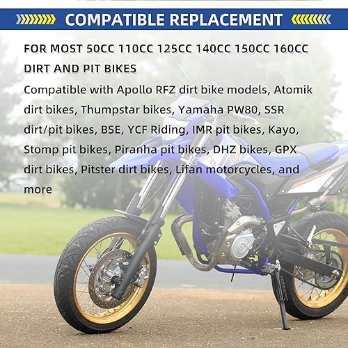 Miniatura 5 de Tubos interiores de repuesto para motocross de 2.502.75-14 pulgadas (60100-14), paquete de 2 con vástago de válvula TR4, se adapta a motocicletas