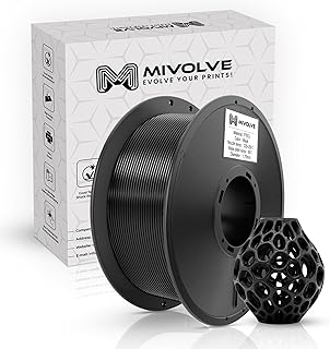 PETG Filament 1.75 mm - Hohe Präzision, Hohe Geschwindigkeit 30-600 mm/s 3D Drucker Filament - 1KG 3D Drucken Filament Spule, Geeignet Für Die Meisten FDM 3D Drucker (Schwarz, 1 kg)
