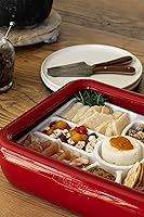 Vista 6 de Fancy Panz Charcutería Veggie Trayz - 9 compartimentos elevados - Se adapta a la bandeja elevada clásica y premium Fancy Panz para servir alimentos