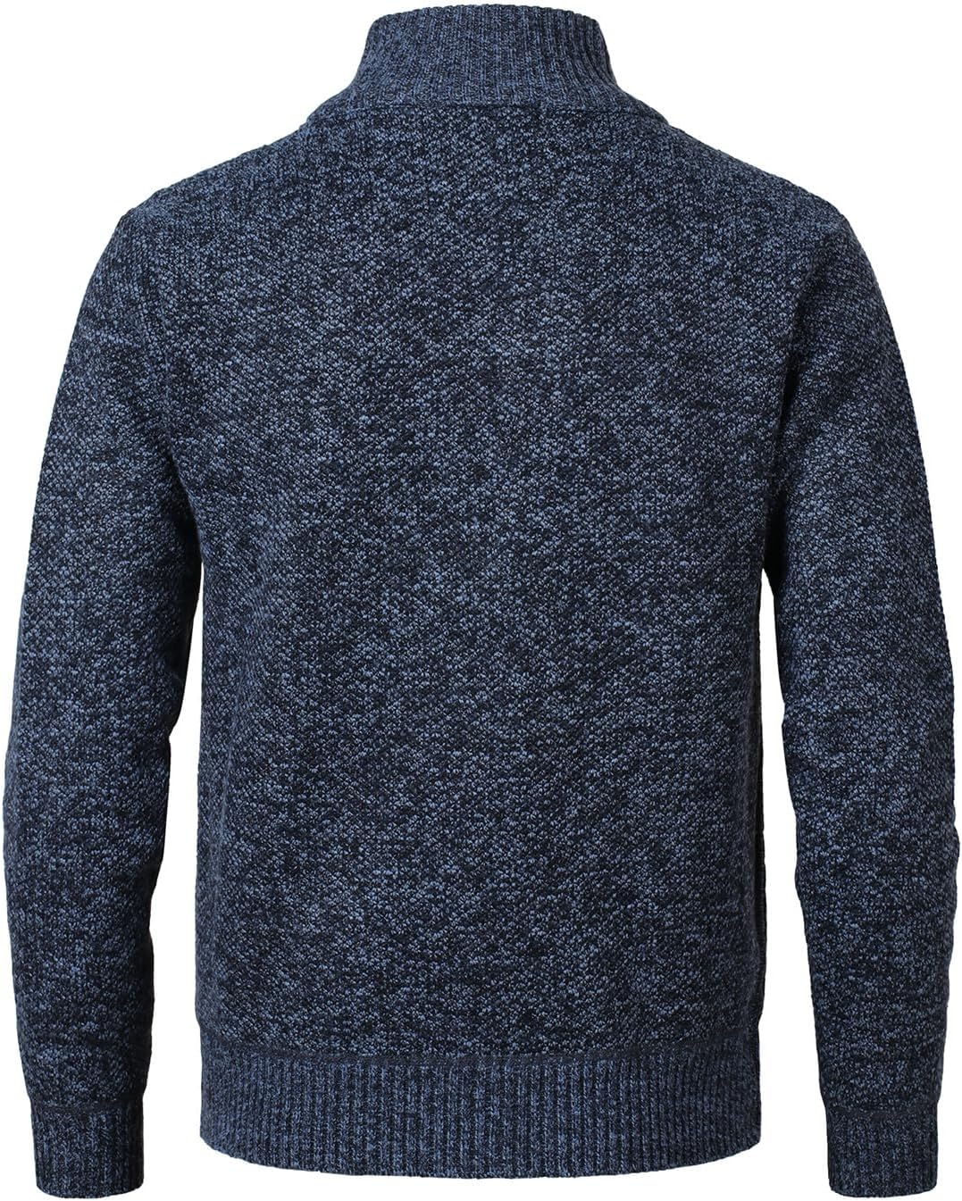 Cardigan Men's Long Sleeve Stand-up Collar Cardigan Fleece Jacket with Cable Knit Zipper Jacket Knitted Sweater - Image 3