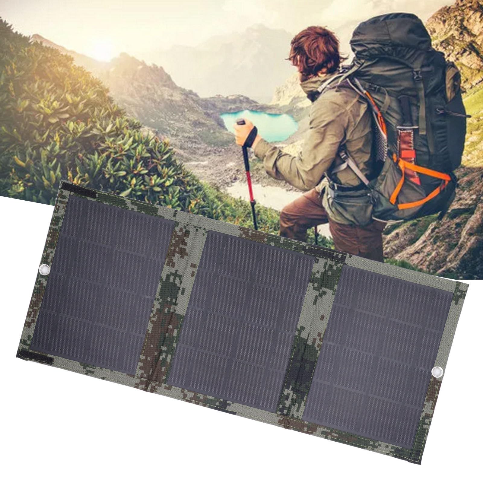 Panneau d'énergie Solaire Pliable Mavaol 21W, léger, Portable, Peu encombrant, étanche, Panneau Solaire r pour téléphone