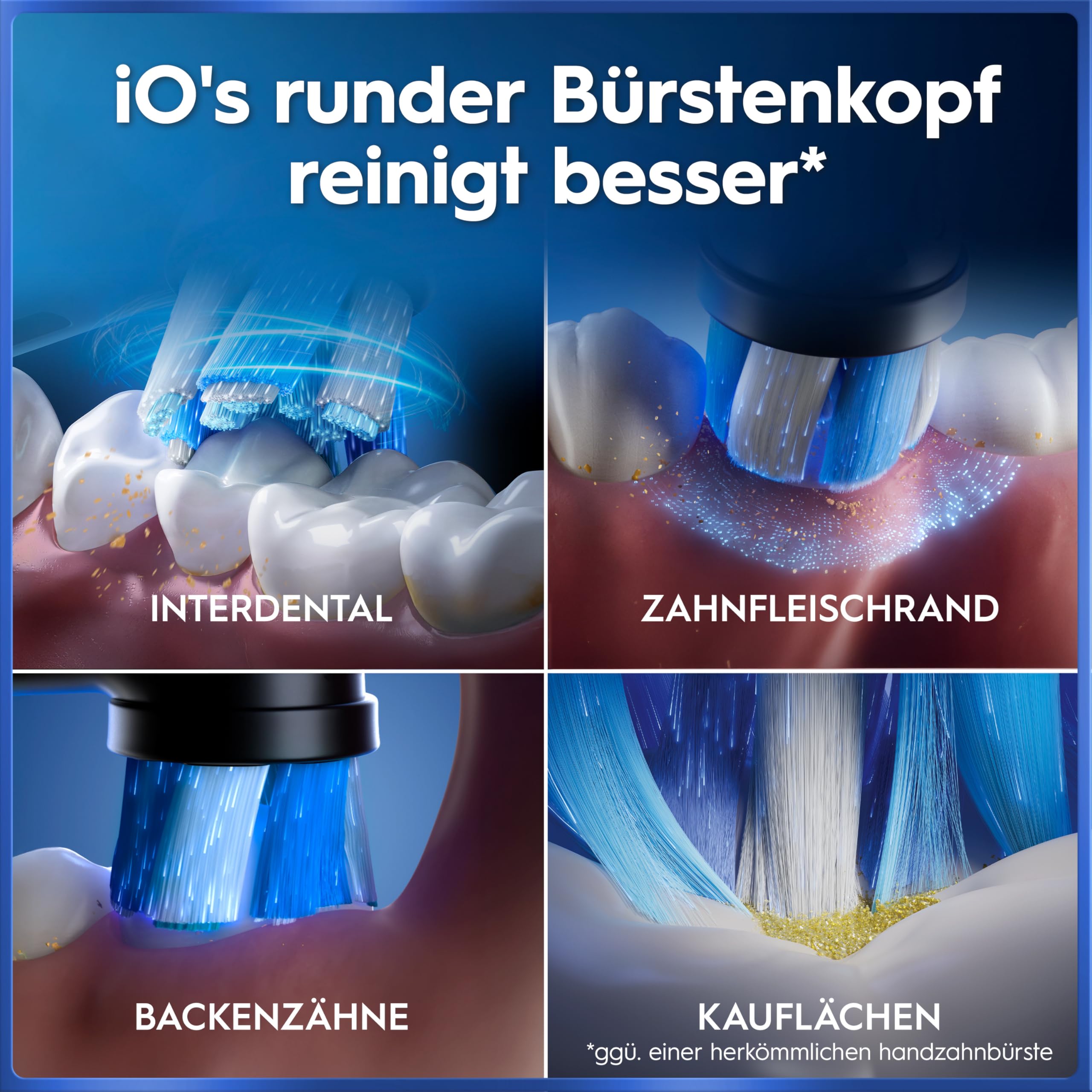 Oral-B iO Series 5 Elektrische Zahnbürste, Schwarz | Inkl. 3 Aufsteckbürsten, Reise-Etui, Electric Toothbrush mit 5 Putzmodi für Zahnpflege