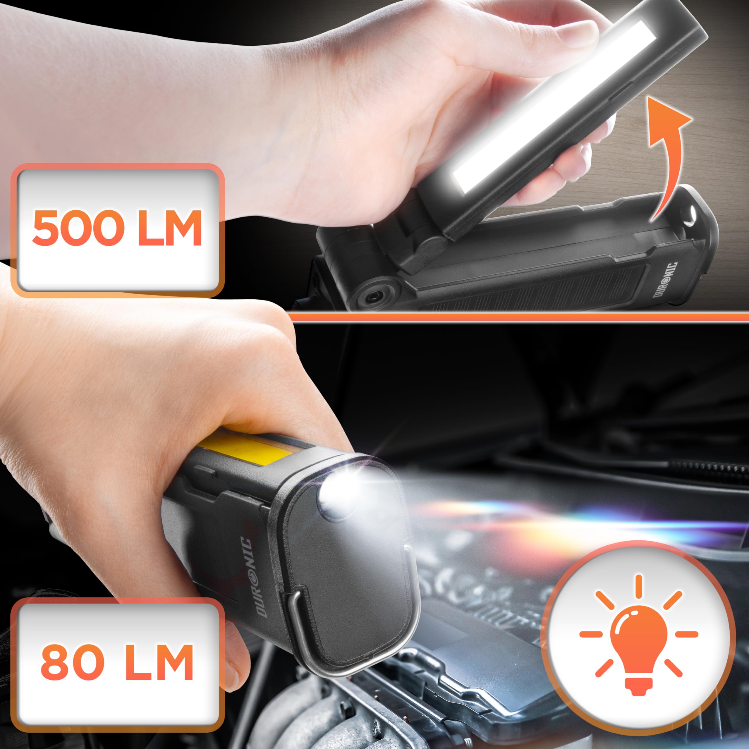 Duronic CT51 Rettungswerkzeug Auto, 6-in-1 Notfall Ausrüstung, Gurtschneider, Nothammer, Taschenlampe und Licht, Alarmton, Powerbank mit Solar und USB