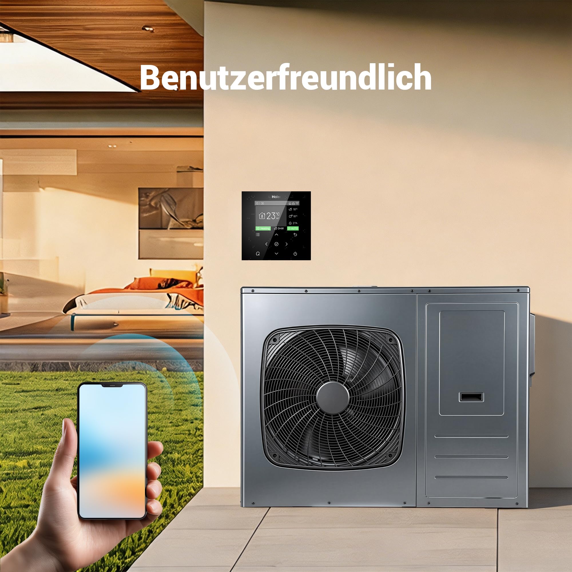 Bomba de Calor de Agua Caliente A+++, COP 5.1, Bomba de Calor Monobloque de 8 kW, Bomba de Calor aire-agua R290, Tecnología de Conversión de Frecuencia, 5-75 ℃