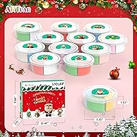 Vista 2 de Kit de Arcilla que Se Seca al Aire para Niños, Suministros de Manualidades de Navidad, 12 Cajas Kit de Arcilla Mágica de Modelado con Herramientas