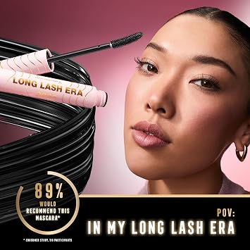 Max Factor 2000 Calorie Long Lash Era, 001 Black, Lengthening Tubing Mascara, Bold Volume, Visibly Longer Lashes, Curved Brush Design, All-Day Wear, Clump-Free, Smudge-Proof, 7.8ml