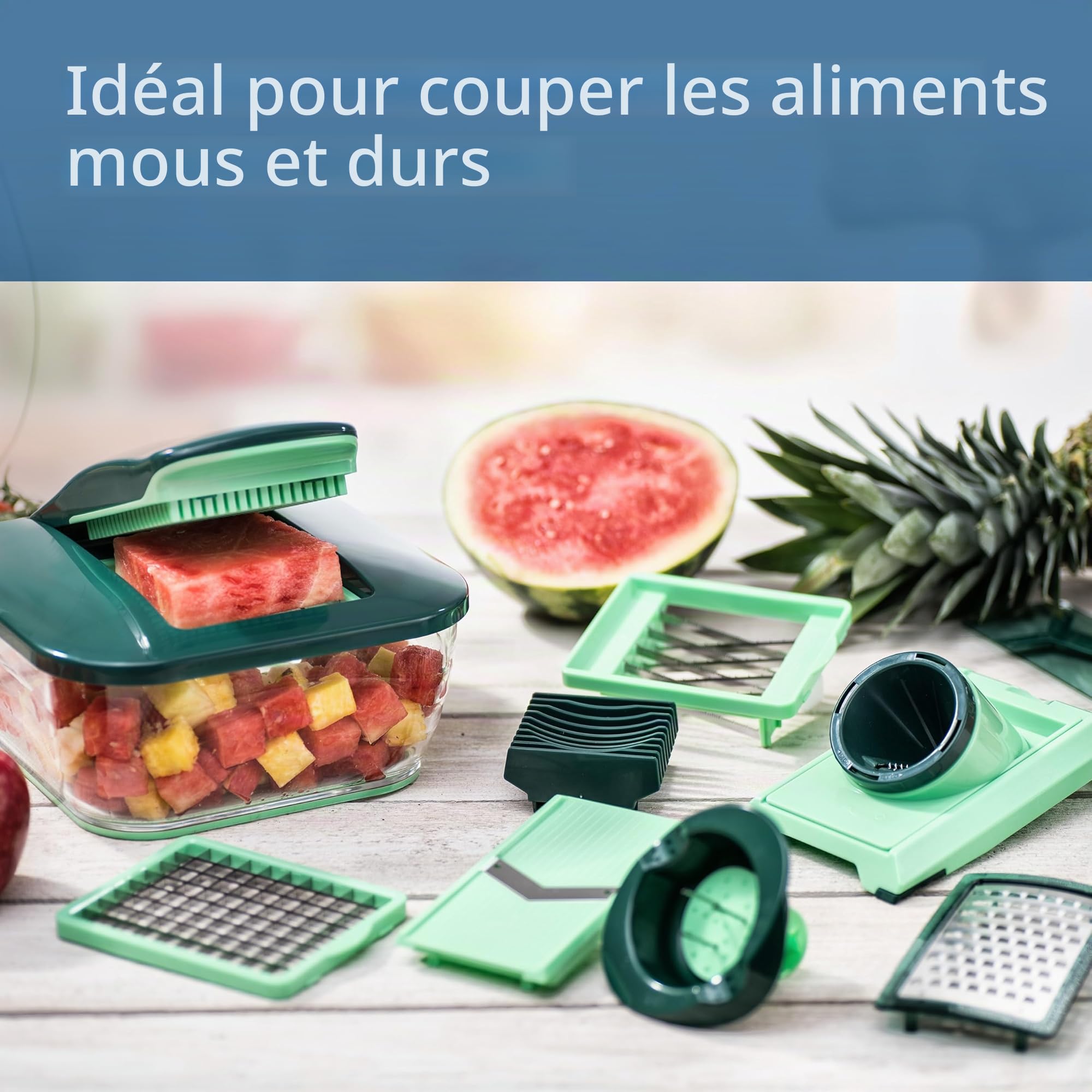 Genius A27060 Nicer Dicer Chef, Inox et Plastique 3 300 ml