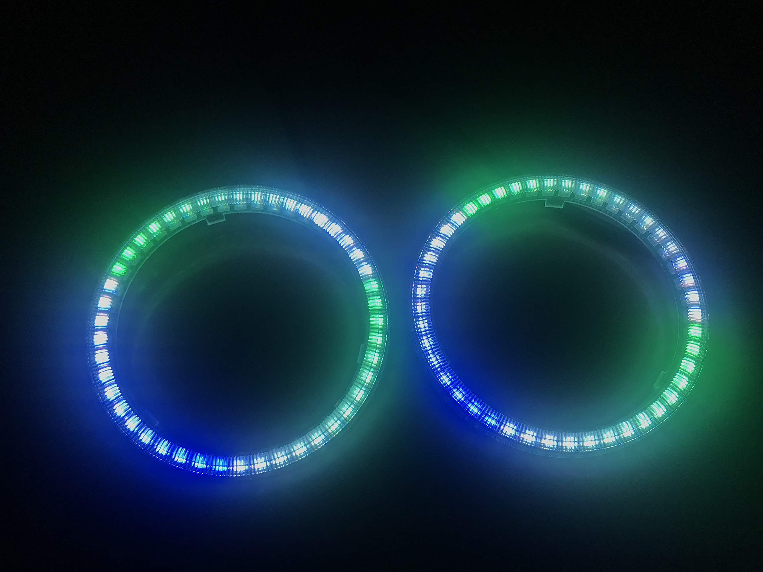 Sando TechSando Tech 2PCS 80MM Dream Chasing Color Car Angel Eyes Halo Rings, Smart Phone iOS Android App Bluetooth Control Multilple Colors