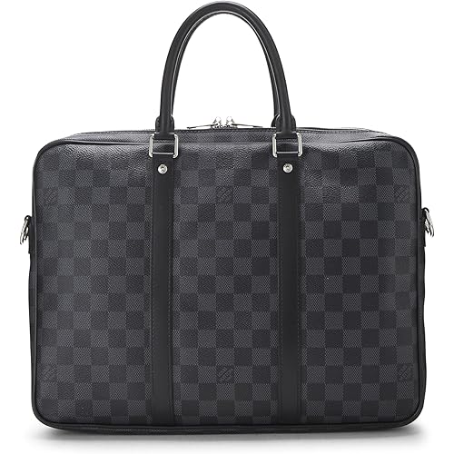 Louis Vuitton, Pre-loved Damier Graphite Porte-Documents Voyage PM, Black