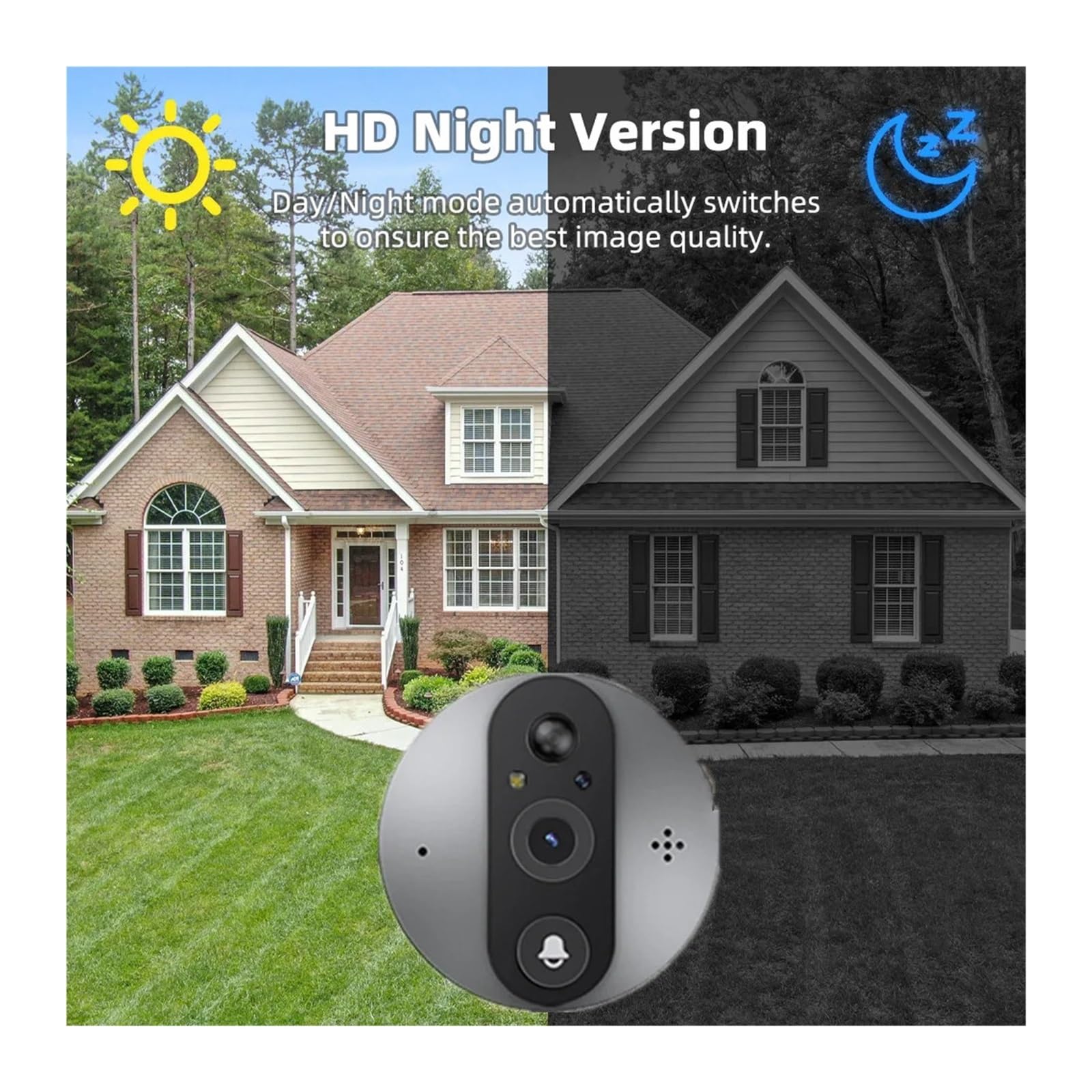 Vie Intelligente sans Fil sécurité Maison vidéo Sonnette caméra(Tuya Camera 64G)