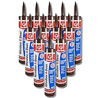 Vista 8 de Red Devil 084620 Calafateo acrílico de silicona para ventanas y puertas, almendra blanquecina, impermeable, 10.1 onzas, paquete de 1, fabricado