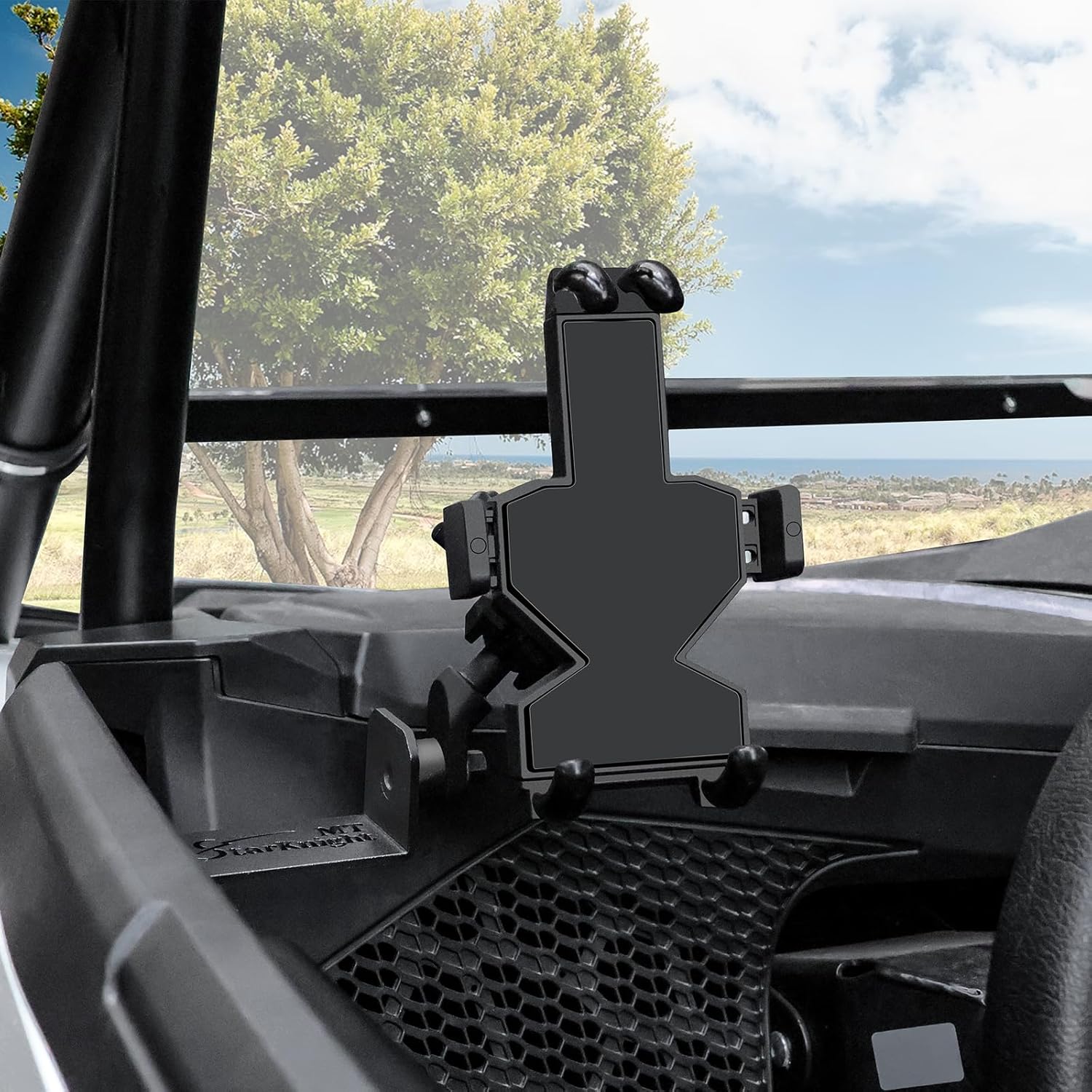 StarknightMT RZR Phone Mount Upgraded Compatible with 2025-2019 Polaris RZR XP 1000/ XP 4 1000 Holder Double 360 Degree Adjustable Door Panel Cell Phone Fits 5.8 Inch to 8.6 Inch Phones