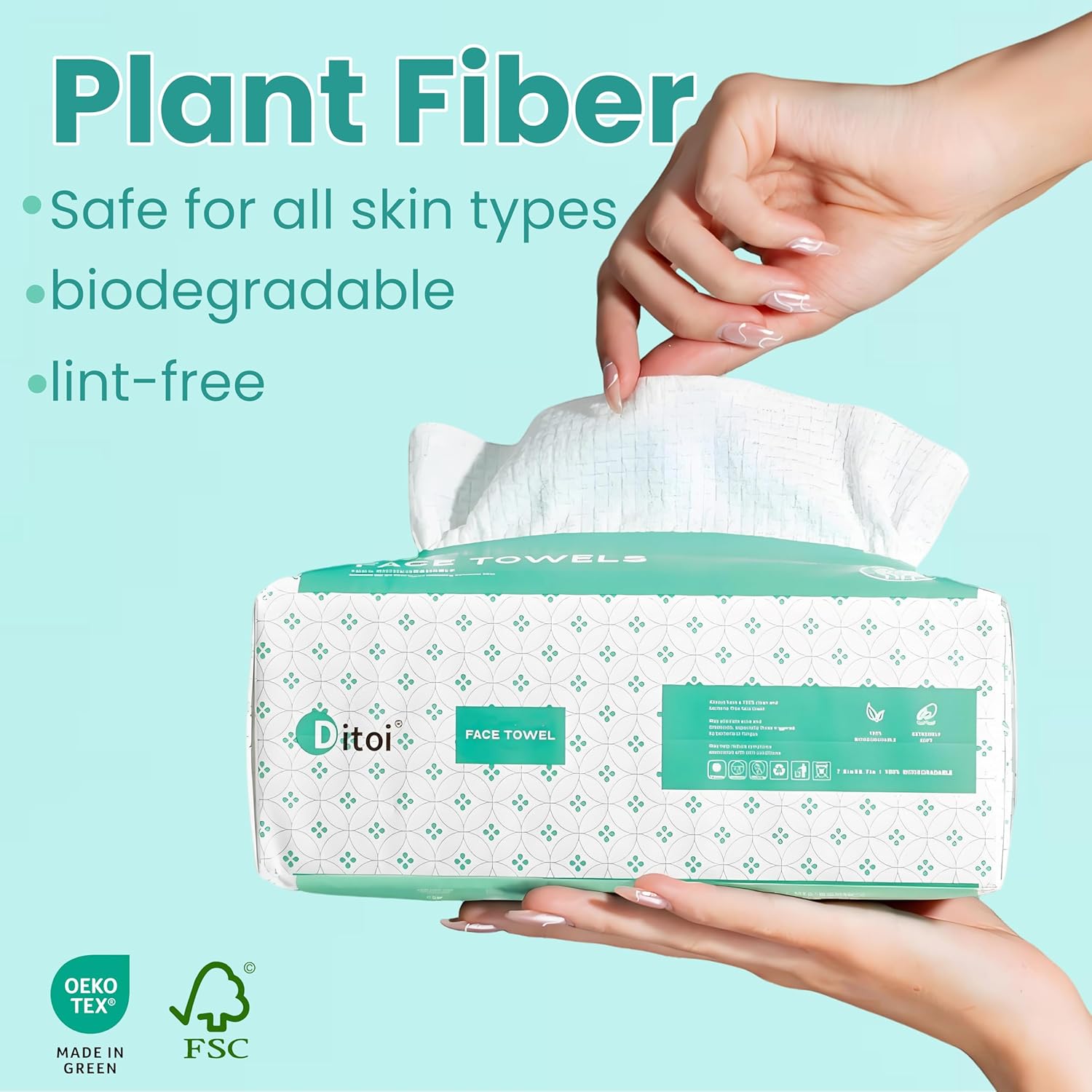 Ditoi Disposable Bath Towels 10 Count+ Face Towels 120 Count