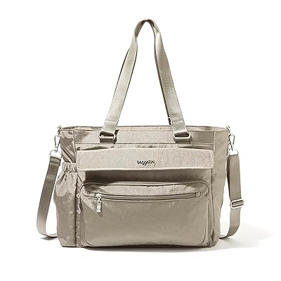 Baggallini Modern Laptop Tote Handbags Sterling Shimmer, Nylon