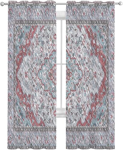 Miniatura 7 de Cortinas traslúcidas de Navidad de 63 pulgadas de largo, juego de 2 paneles de cortinas para cocina, dormitorio, sala de estar, pasillo, puerta