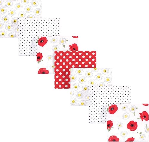 Miniatura 179 de Hudson Baby Paquete de 7 mantas receptoras unisex de franela de algodón para bebé, Dino Friends, talla única Abeja,Azul Verde Dino,Azul