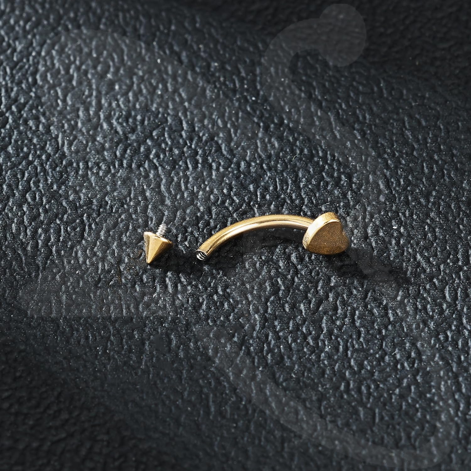 ZS 5Pcs Stainless Steel Eyebrow Rings, 16G Curved Belly Rings Navel Barbell Helix Daith Tragus Earrings Spike Vertical Labret Lip Piercing Jewelry - Image 3