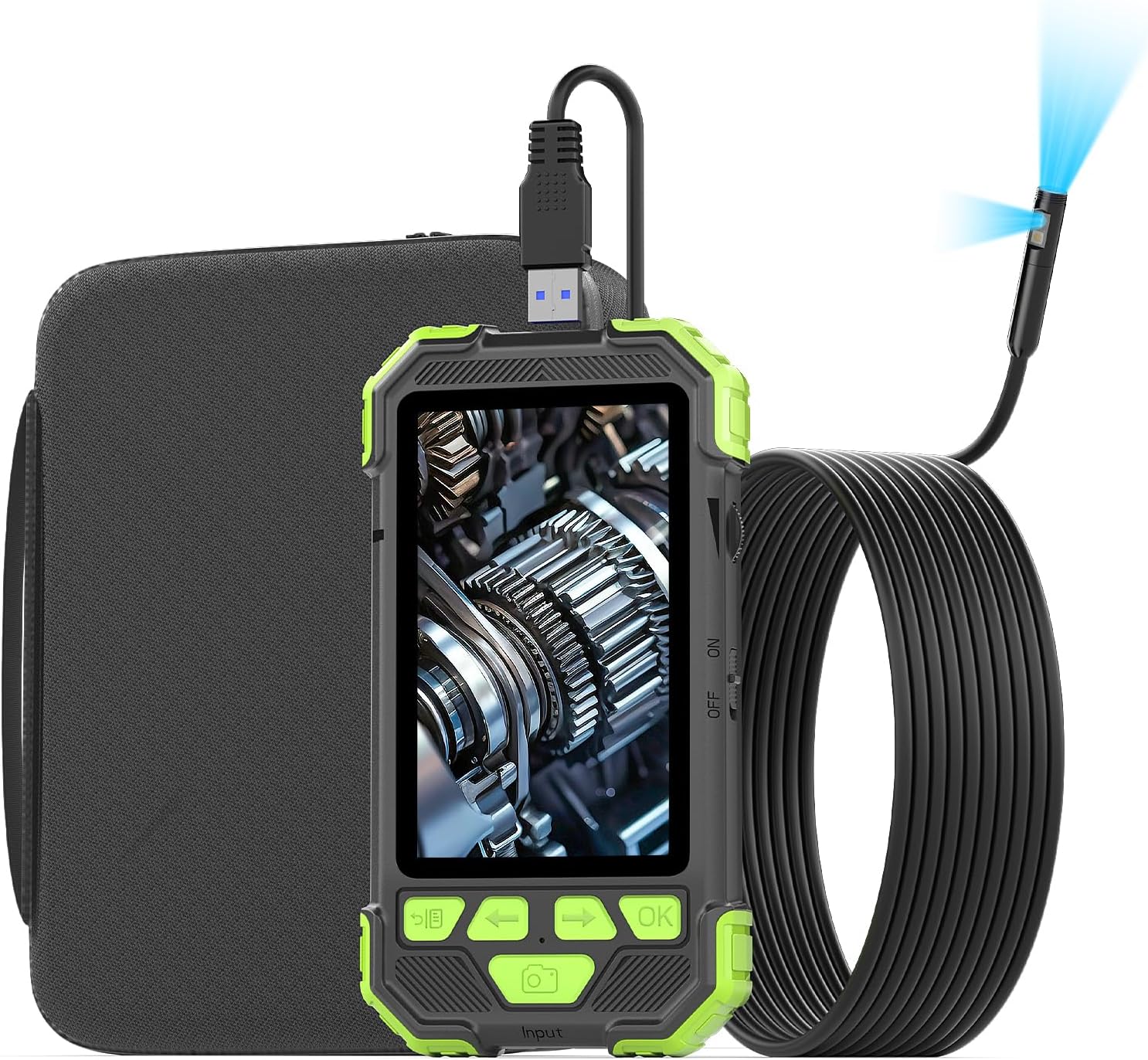 DEPSTECH Endoscope Camera USB 720P Caméra Endoscopique, Sonde Étanche IP67 de 5,5mm Caméras d