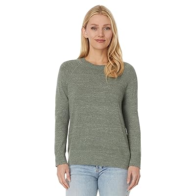 L.L.Bean Organic Cotton Slub Crew Neck Sweatshirt Sweater Women