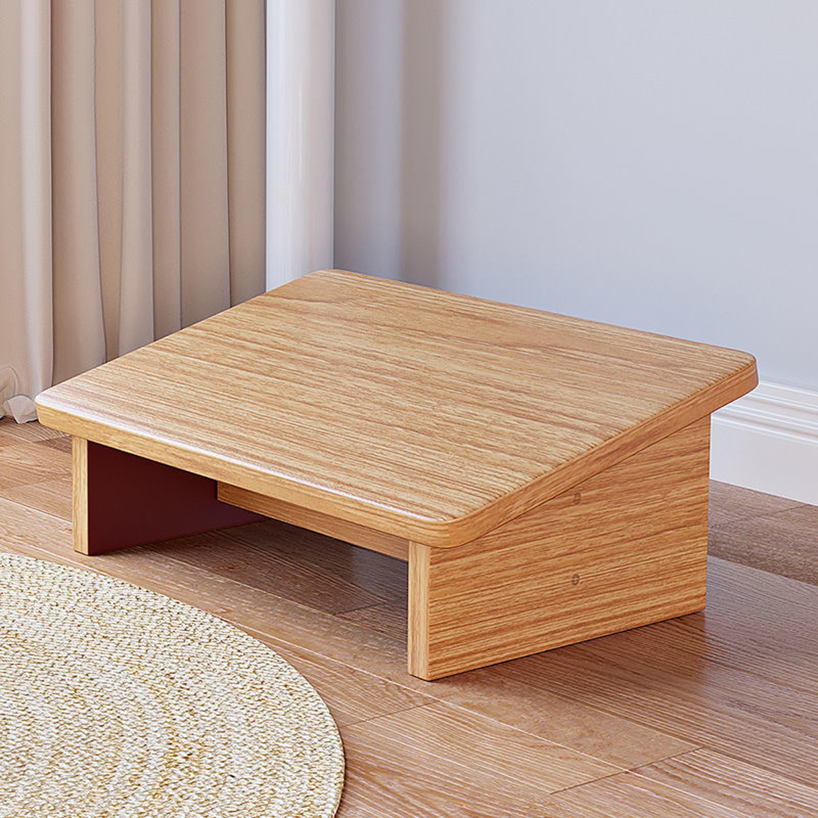 Reposapies,reposapiés de Oficina de Madera,Reposapiés ergonómico Oficina,Antideslizante Reposapiés Escritorio,Apoya pies,Soporte para pies