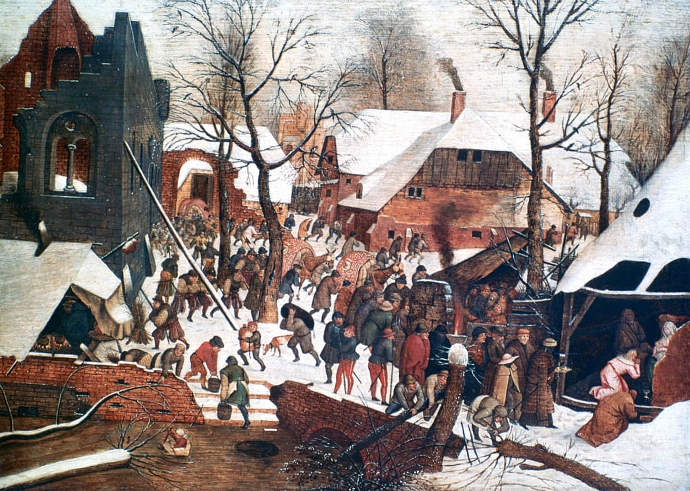 SERENDIPITP Abstract Painting Mural Print Picture Wall Decor Painting the Adoration of the Magi by Pieter Bruegel the Elder Vintage Wall Artwork for Home Decor 60x90cm