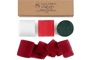 1.5" Wide Boho Christmas Ribbon