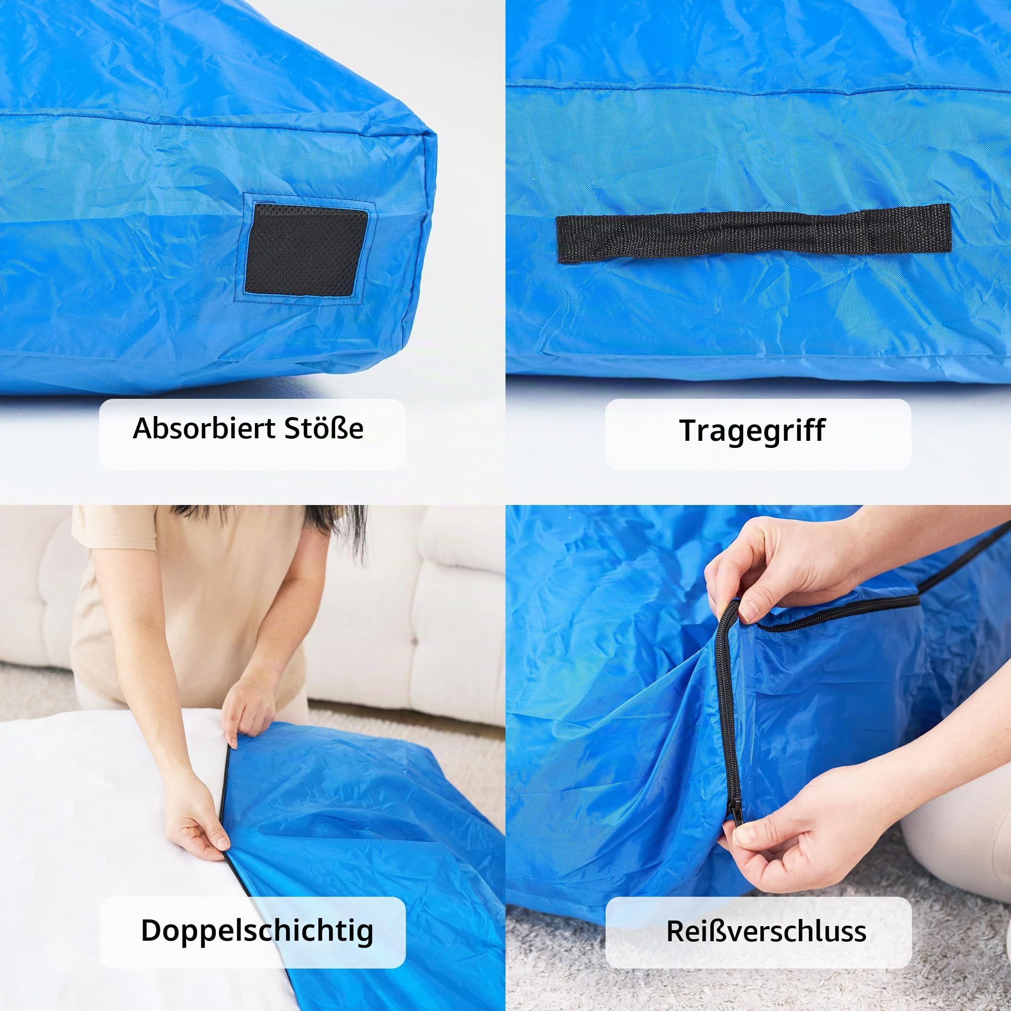 ODOXIA Hüpfpolster Für Kinder | Groß 152 x 152 cm Oder 122 x 91 cm | Hüpfkissen Kinder | Hüpfmatratze | Sprungmatte | Sensory Crash Pad Für Springen, Spielen, Klettern & Gymnastik